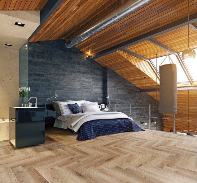 Виниловый ламинат SPC "Cronafloor" Herringbone Дуб Монпелье (640*128*4,5 мм) — купить в Новороссийске