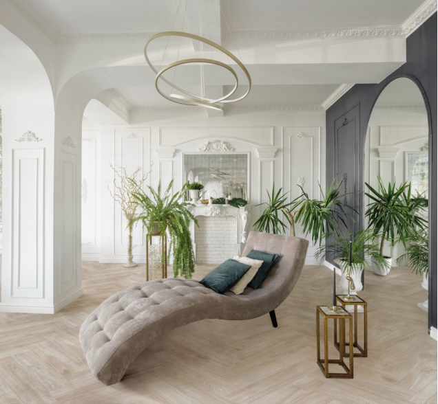 Виниловый ламинат SPC "Cronafloor" Herringbone Дуб Ницца (640*128*4,5 мм) — купить в Новороссийске