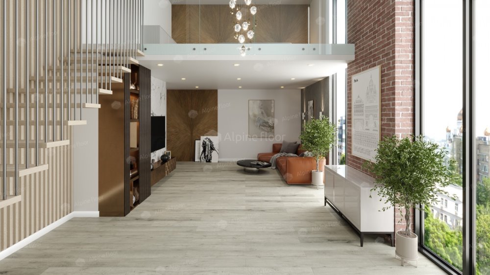 SPC Ламинат "Alpine Floor" Дуб серебряный (1220*183*8 мм) — купить в Новороссийске