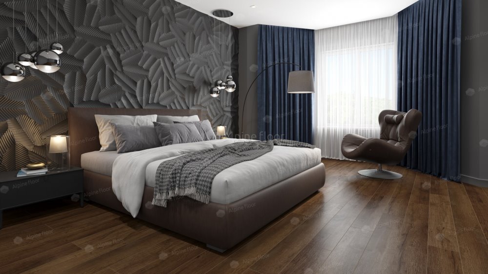 SPC Ламинат "Alpine Floor" Дуб шоколадный (1220*183*8 мм) — купить в Новороссийске