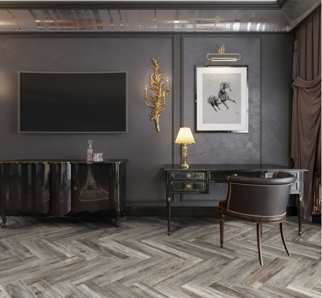 Виниловый ламинат SPC "Cronafloor" Herringbone Дуб Реймс (640*128*4,5 мм) — купить в Новороссийске