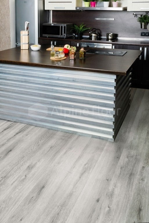 Замковая ПВХ плитка "Alpine Floor" Ясень Серый  (1220*183*4мм) — купить в Новороссийске