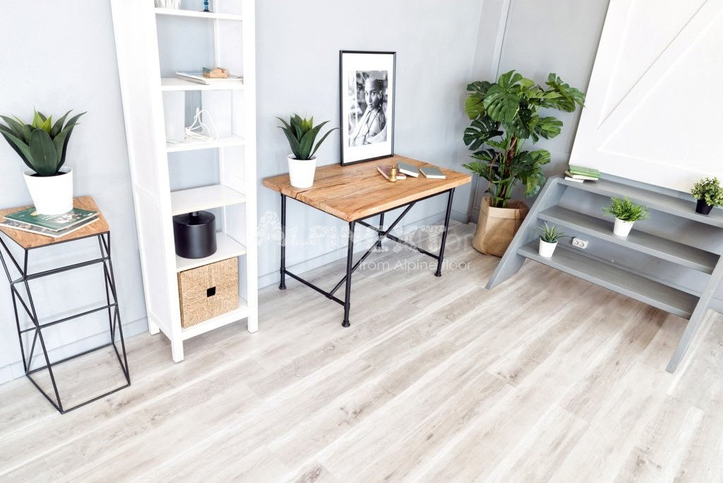 Замковая ПВХ плитка "Alpine Floor" Дуб выбеленный  (1220*183*4мм) — купить в Новороссийске