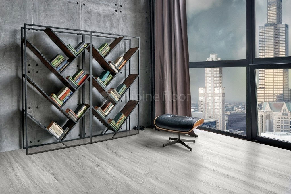 Замковая ПВХ плитка Секвойя Снежная  (1219*184*3,2мм) — купить в Новороссийске